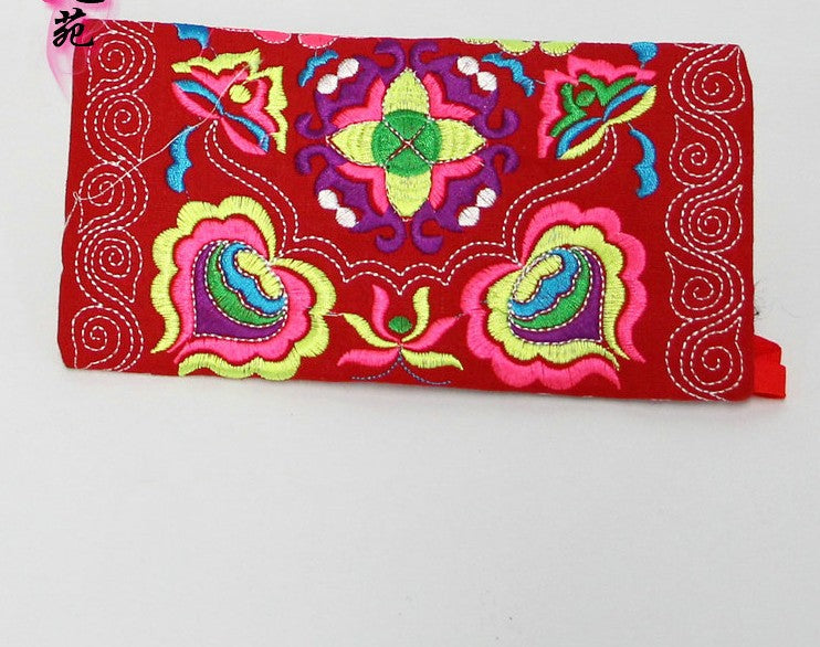 Embroidered Wristlet Clutch