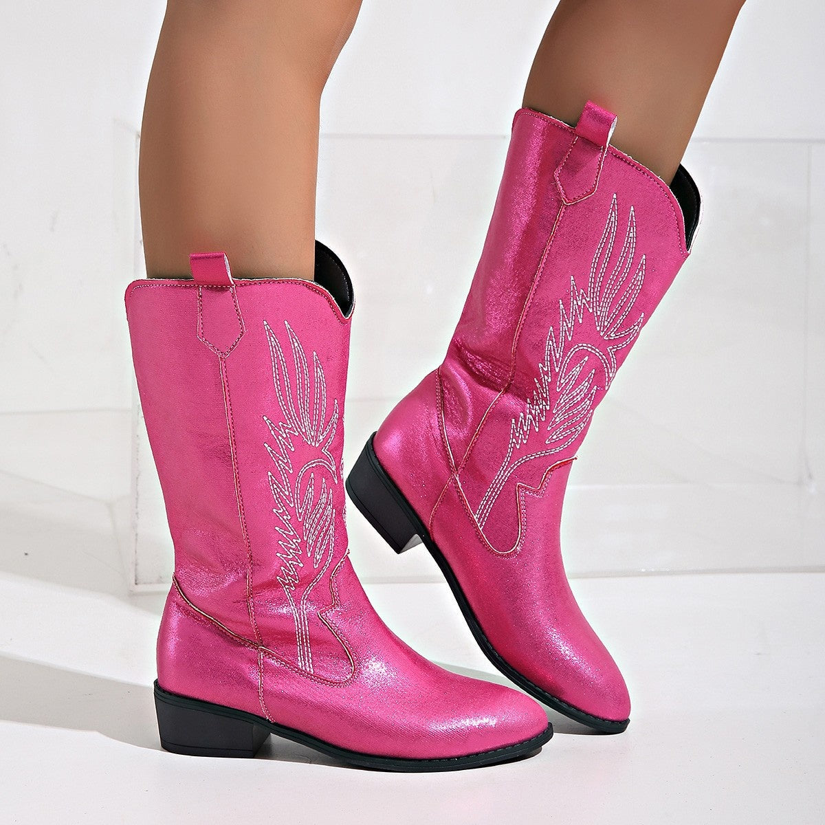 Embroidered Western Cowboy Boots