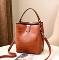 Everyday Croc-Textured Bucket Bag