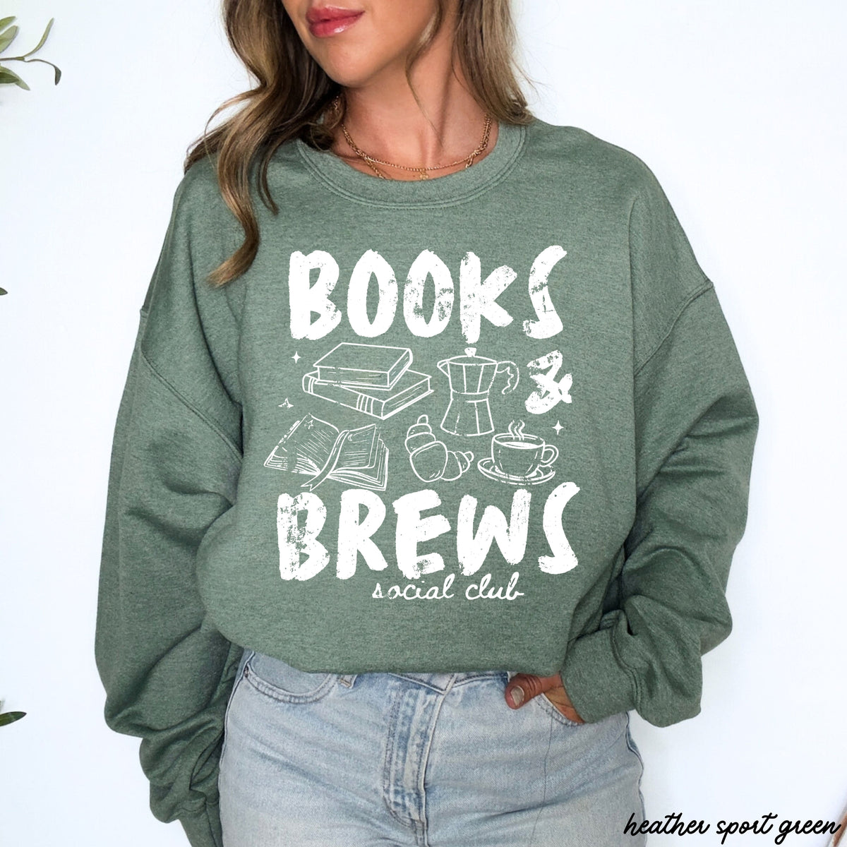 Books & Brews Social Club Graphic Sweatshirt