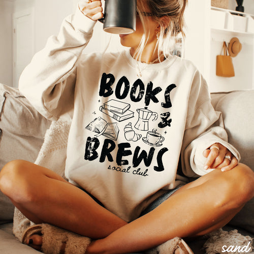 Books & Brews Social Club Graphic Sweatshirt