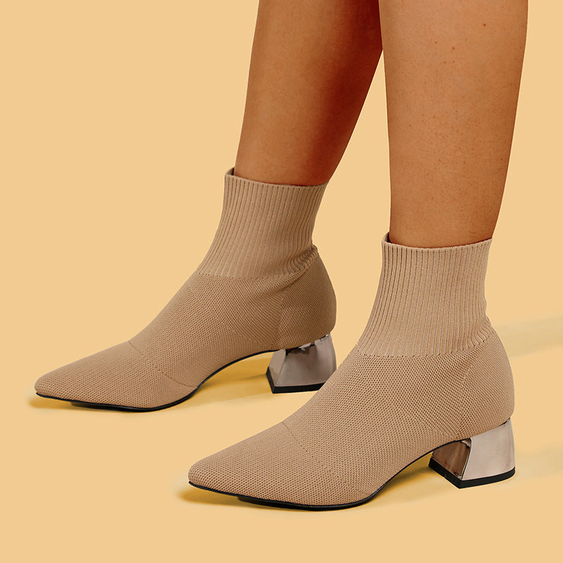 Chic Knit Ankle Boots