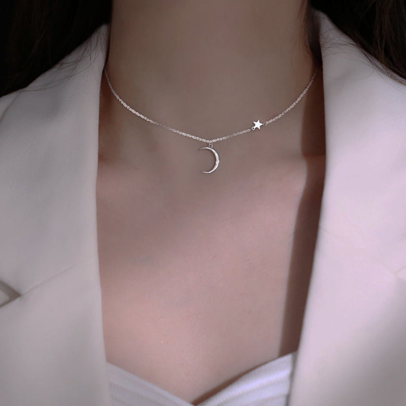 Dainty Moon & Star Necklace