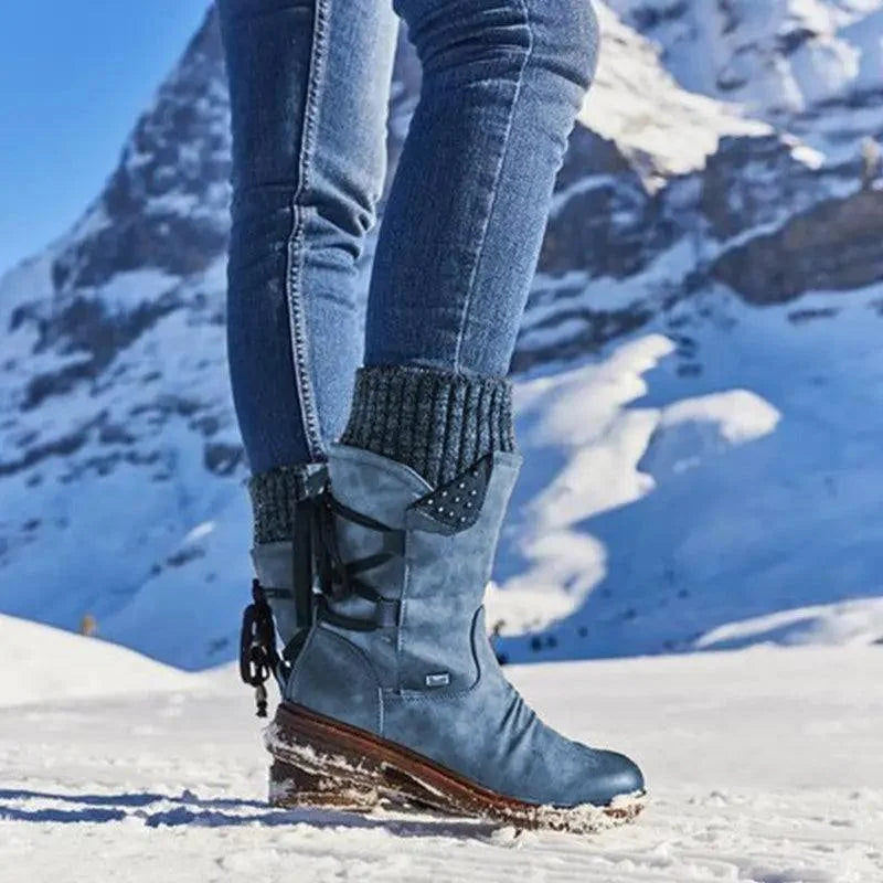 Cozy Buckle Mid-Calf Boots