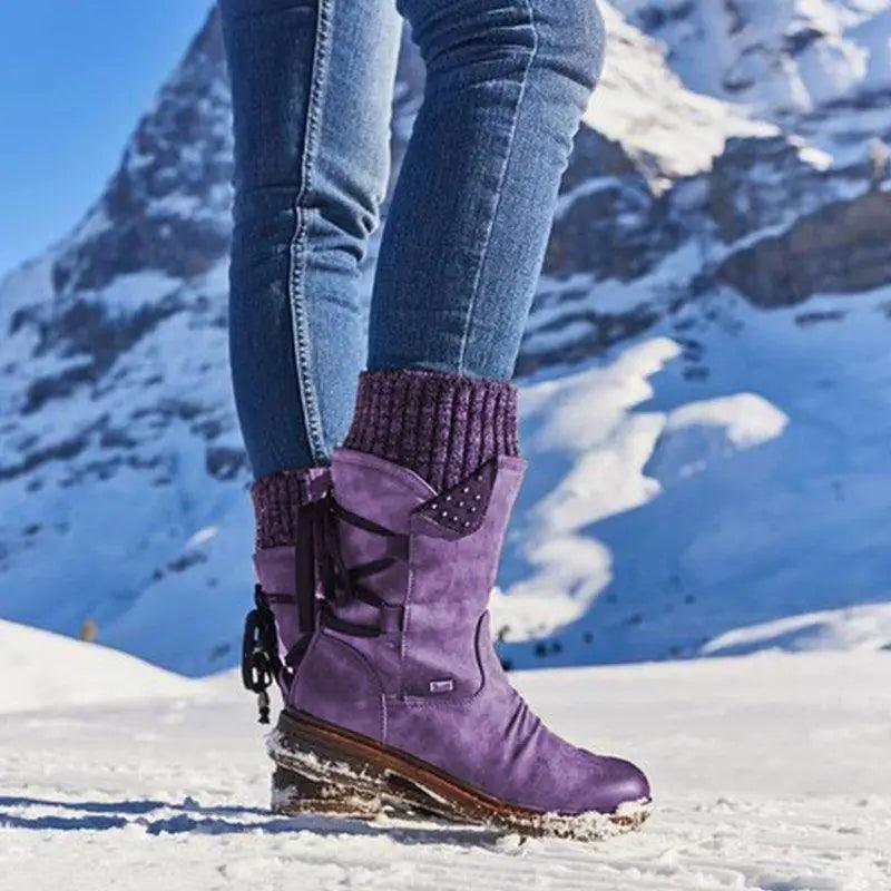 Cozy Buckle Mid-Calf Boots